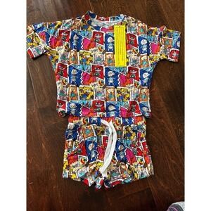Little Munchkin Silly babies rugrats  bamboo boxy tee lounge set 4T NIB